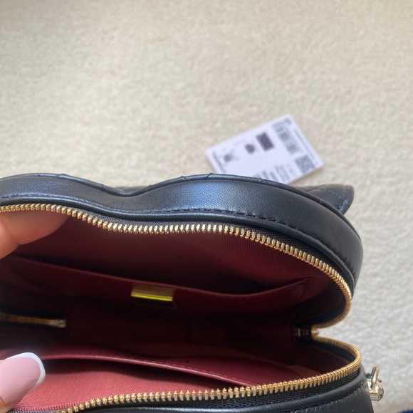 CHANEL Large Heart Bag black CC 22S Lambskin Leather Crossbody NEW Authentic - Picture 9 of 16